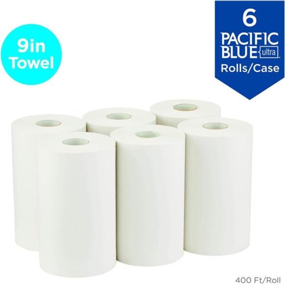 Ultra 9" Paper Towel Roll, White, 26610, 400 Feet Per Roll, 6 Rolls Per Case - Picture 4 of 7